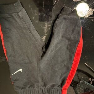 Nike Kids Black and Red Bottoms